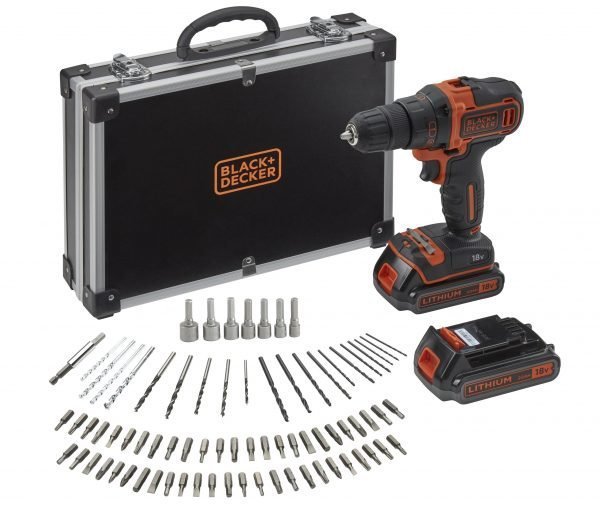 Black + Decker Bdcdd186bac Akkuporakone 18v + 2 Akkua