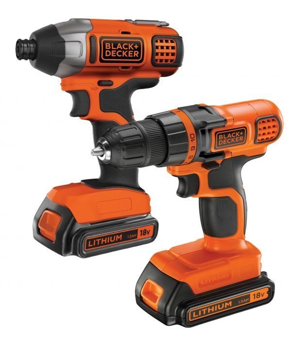 Black & Decker Bdcddim18b Akkuporakone + Iskuväännin 18v