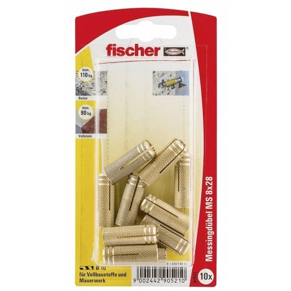 Fischer Messinkiankkuri 8 X 28 Mm K 10 Kpl / Pkt