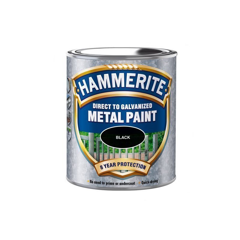 Hammerite Direct to Galvanised Musta