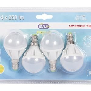 Led-Lamppu E14 3w 4kpl Led Max