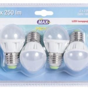 Led-Lamppu E27 3w 4kpl Led Max