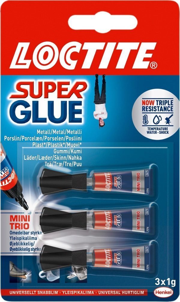 Loctite Mini Trio Pikaliima 3 X 1g