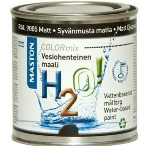 Maali Matt - Syvänmusta Matta Ral9005 250ml Maston H2o!