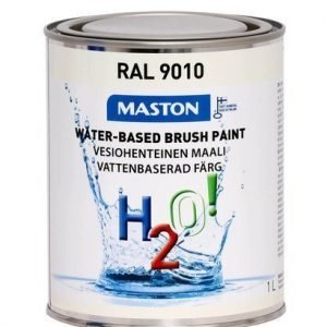 Maali Puhtaanvalkoinen Ral9010 1l Maston H2o!