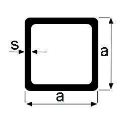 Neliöputki haponkestävä 100x100x3 mm 1.4571 kevyesti harjattu pituus 6 m