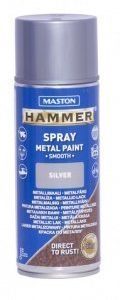 Spraymaali 400ml Hammer Sileä Hopea Maston