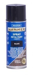 Spraymaali 400ml Hammer Sileä Musta Maston