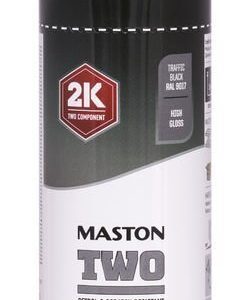 Spraymaali Two 2k Liikennemusta Ral9017 400ml Maston