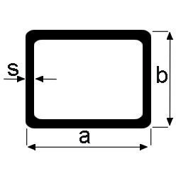 Suorakaideputki haponkestävä 40x20x2 mm 1.4751 kevyesti harjattu pituus 6 m