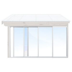Terassin Liukuovi Optimal S30 4-osainen Valkoinen
