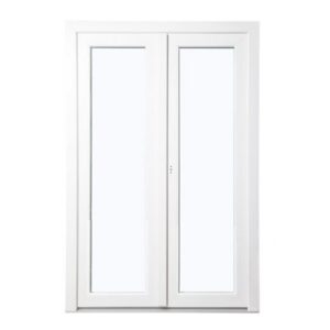 Terassiovi pariovi PVC Valkoinen